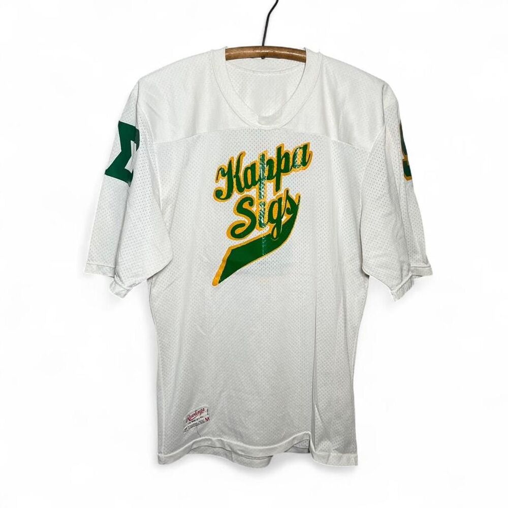 True Vtg 50s Rawlings Fraternity Sorority Kappa Sig College Uni Jersey Size M